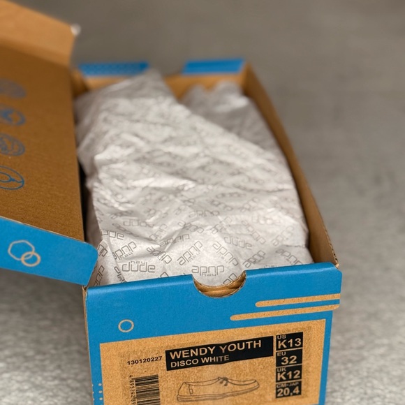 Hey Dude Wendy Youth “Disco White” – Size K13 – Brand New with Box! - Picture 8 of 10